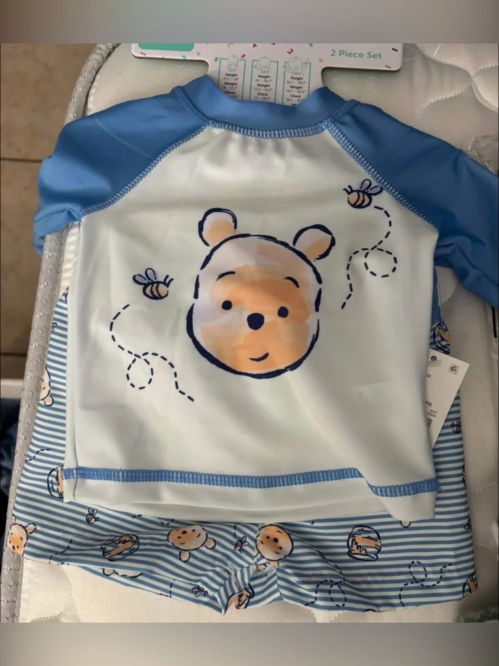 Set of 2 Disney Baby Mickey Mouse &Winnie  the Pooh Swim Set 6,9M Swim set